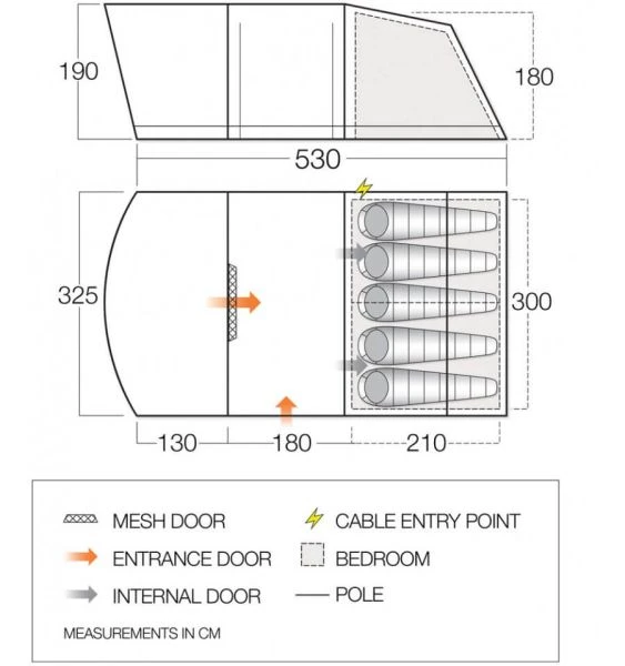 Vango Alton 500 (Poled) Tent 2023 2 Vango Alton 500 (Poled) Tent 2023 - Image 2