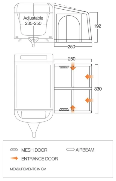 Vango Balletto Air 330 ProShield Awning 2023 2 Vango Balletto Air 330 ProShield Awning 2023 - Image 2
