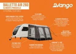 Vango Balletto Air 260 ProShield Awning 2023 -Vango balletto proshield 260 infographic 1