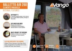Vango Balletto Air 260 ProShield Awning 2023 -Vango balletto proshield 260 infographic 2