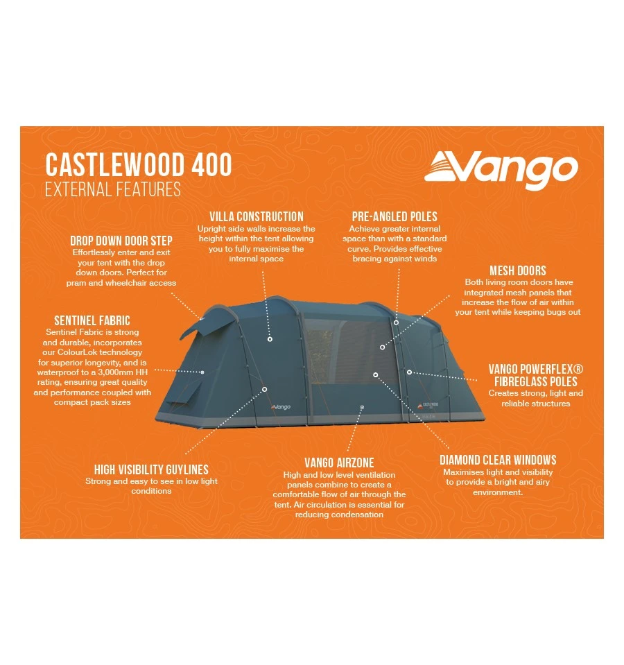 Vango Castlewood 400 Tent Package 3 Vango Castlewood 400 Tent Package - Image 3