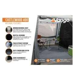 Vango Castlewood 400 (Poled) Tent 2023 (Incl. Footprint) 8 Vango Castlewood 400 (Poled) Tent 2023 (Incl. Footprint) -Vango castlewood 400 image 4