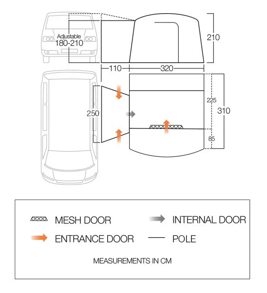 Vango Cove II Low (Poled) Awning 2023 2 Vango Cove II Low (Poled) Awning 2023 - Image 2