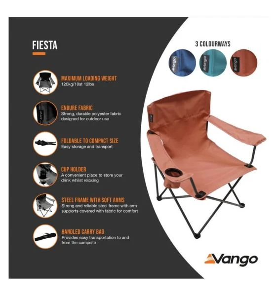 Vango Fiesta Chair - Blue 2 Vango Fiesta Chair - Blue - Image 2