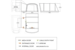 Vango Galli Tall III Inflatable Awning 2022 -Vango galli iii tall dimensions image