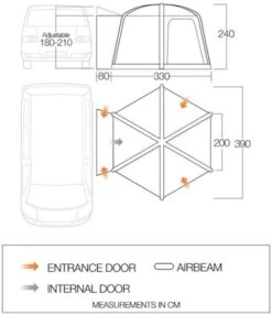 Vango -Vango hexaway pro air low dimensions image
