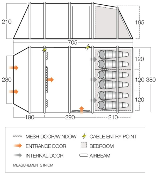 Vango Joro Air 600XL Eco Dura Airbeam Tent 2023 2 Vango Joro Air 600XL Eco Dura Airbeam Tent 2023 - Image 2