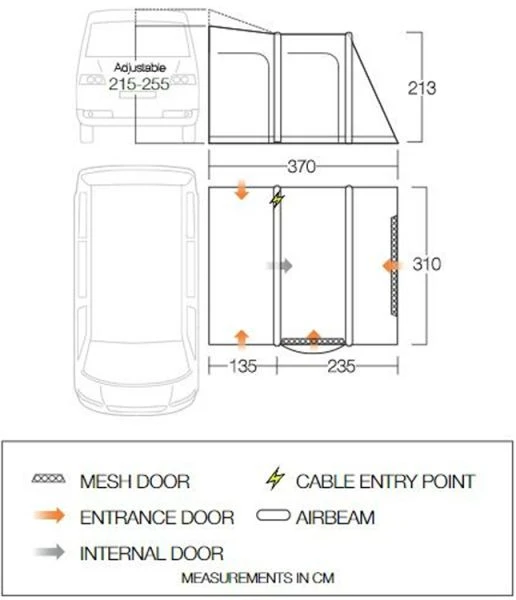 Vango Kela Pro Air Mid Awning 2023 2 Vango Kela Pro Air Mid Awning 2023 - Image 2
