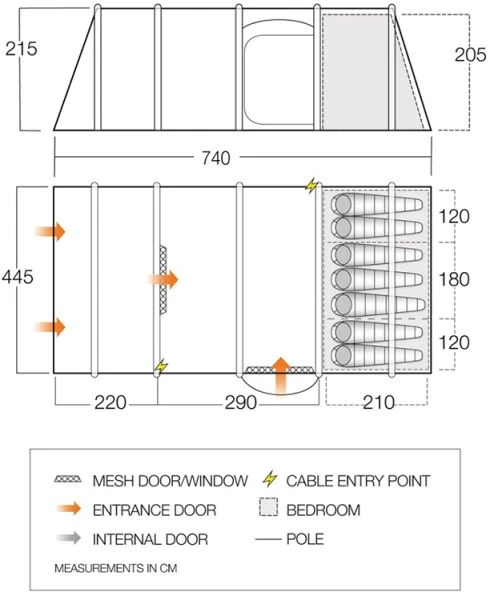 Vango Lismore Air 700DLX Airbeam Tent 2023 (Incl. Footprint) 2 Vango Lismore Air 700DLX Airbeam Tent 2023 (Incl. Footprint) - Image 2