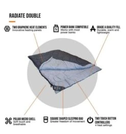 Vango Radiate Sleeping Bag (with Built-in Heater) - Double -Vango radiate double 3 1 1