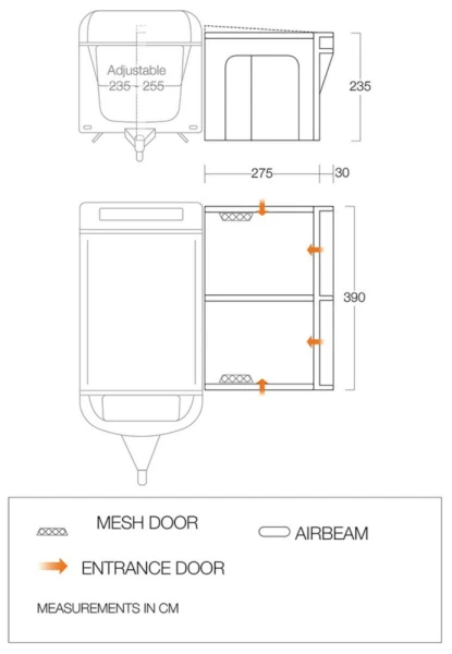 Vango Riviera Air 390 All Season Awning 2023 2 Vango Riviera Air 390 All Season Awning 2023 - Image 2