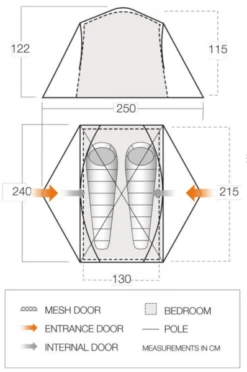 Vango -Vango tryfan 200 dimensions image