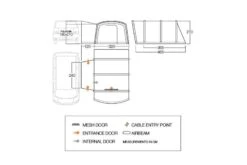 Vango Vacation Air Low Driveaway Awning 2023 -Vango vacation air low dimensions image
