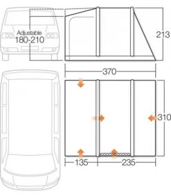 Vango Kela V Low Inflatable Awning 2022 -Vango vango kela iv low floorplan 3