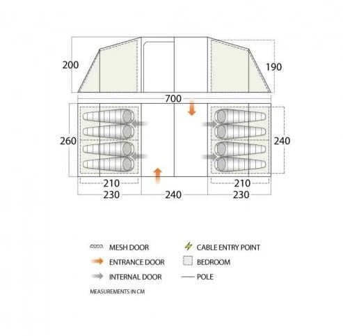 Vango Longleat II 800XL Tent 2022 2 Vango Longleat II 800XL Tent 2022 - Image 2